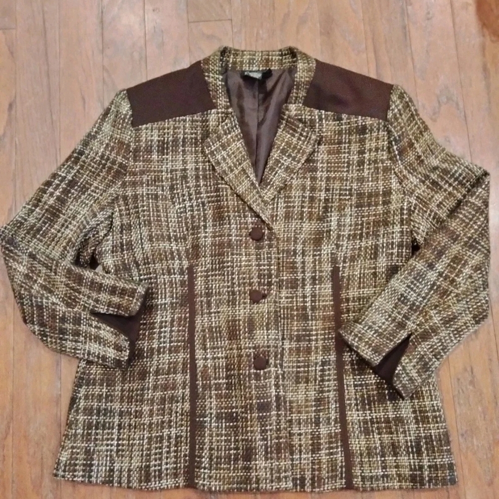 Vintage Patti LaBelle Brown Tweed Suit Jacket